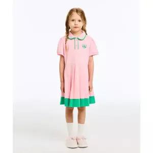 매장정품 베테통 Benetton KIDS 컬러팝 피케 플리츠 원피스_QAOP18631PK QAOP18631PK 146116