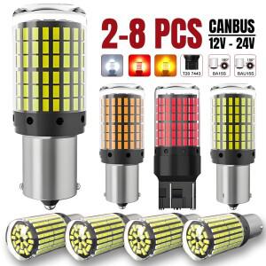 248개 2000LM CANBUS 1156 BA15S 7443 WY21W LED 전구 자동차 방향지시등 후진등 주차등 브레이크등 12V 노