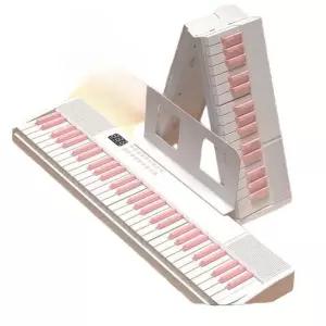 61키 건반 신디사이저 접는피아노 폴더블 전자키보드 휴대 연습용 디지털