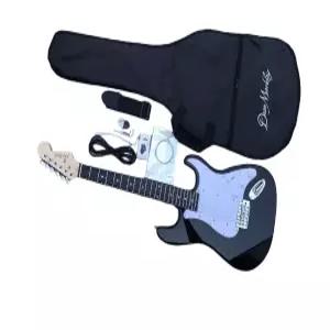 초보자용 입문 연습 악기 풀세트 블랙 전자기타 기타