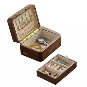 원목보석함 상자레트로 주얼리 상자단단한 귀걸이