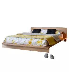 침대 디자인 원목 낮은 더블침대 일본식 북유럽풍 가구 민숙게스트하우스용 바닥형 모던