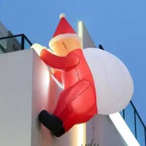 대형 에어벌룬 벽타는 산타크로스 산타 크리스마스 풍선 입간판 장식품