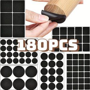 12 180PCS 좌석 가구 보호 테이블 매트 보호대 패드 의자 방지 스티커 다기능 무소음 미끄럼 바닥 세트