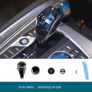 4피스 세트 크리스탈 기어 시프트 노브 레버 BMW 3 시리즈 X3 X4 X5 X6 F44 G20 G05 G06 G01 G02 G08 자동