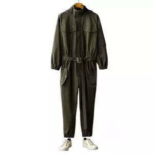 남자 작업복 빨간색 정비복 겨울 일체형 수트 커버롤 점프슈트