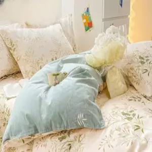 홑이불커버 면이불커버 이불 패턴 신선한 작은 퀸이불커버