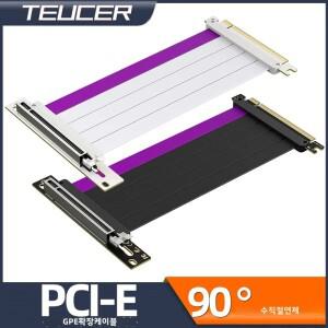 TEUCER PCI-E Gen 4.0 3.0 16X 라이저 비디오 그래픽 카드 차폐형 유연성 90 ° GPU 무손실 마운트 연장 케