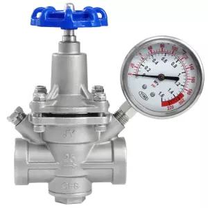 감압밸브 입구 고온 스테인레스 배관 증기조절 감압 압력조절