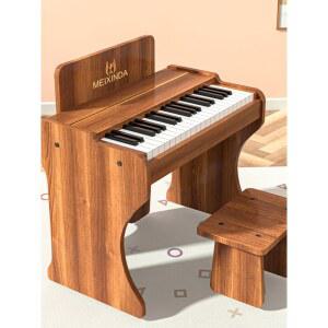 68 소형피아노 전자 6162 흰색 37건피아노 초보자 키보드 우드 입문용