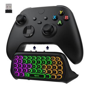 Xbox One 컨트롤러용 MoKo RGB 백라이트 키보드 시리즈 X/S 2.4G 수신기가 포함된 무선 채팅 패드 액세서리