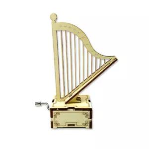 나무조립 천사의악기 하프 오르골 DIY키트 어린이집 인테리어용 유아공예 침실용