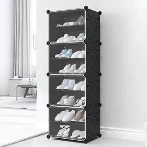 스톰 투명 신발수납장 도어형 40x127cm 8단 신발정리함 l 신발장 신발정리대