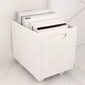 북트롤리 수납박스 오픈 책꽂이 이동식 정리함