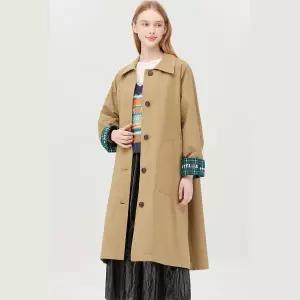 [롯데백화점]베네통 체크 블록 트렌치 코트 (BACT01541)