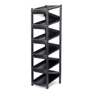 올블랙DIY지그재그신발정리대11단 DIY신발정리대 11단신발정리대 블랙신발정리대 슬림