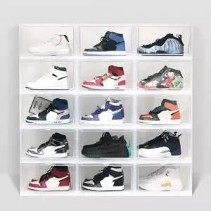 화이트 슈락커 조립식 슈케이스 자석도어 DIY신발장 신발정리대 슈즈랙 슈박스 신발정