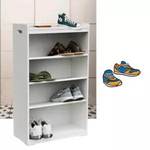 사무실 신발장 화이트 오픈 슬림 4단 틈새 좁은 현관