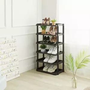 플라스틱신발장 신발장 틈새 사무실신발장 6단 조립식 코너 더블