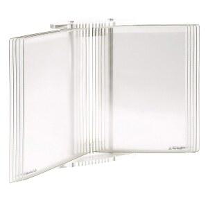 [미국배송] 타리폴드 데스크톱 레퍼런스 및 디스플레이 시스템의 DJOIS 아크릴 양면 포켓 20개 용량 40매 프랑스산 클리어(CD272)