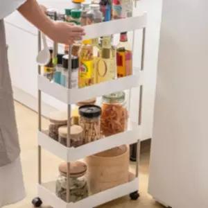 파나이 200 4단 이동식 트롤리 틈새 선반 3단 바퀴달린