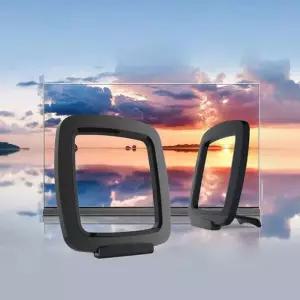 수신기 사각알찬고리형 Coms 디지털 안테나 TV 블랙 실내