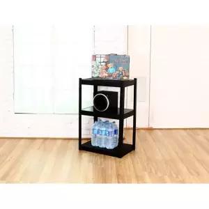 고릴라랙 600 블랙 진열대 리빙나이스 수납선반 60 3단 무볼트 진열장