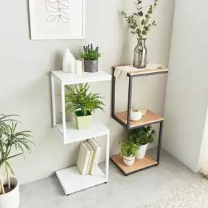 럭스 수납선반 화분정리대 3단 소품 진열장 3단선반장 선반장 3단선반 틈새선반 철제