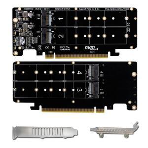 4.0 분기 레이드 컨트롤러 M 키 NVME PCIE 분할 카드 2230 2242 M2 SSD용 4 포트 NVME-PCI Express X16