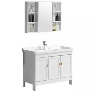 베란다 싱크대 세라믹 간이 세면대 원룸 사무실용 씽크 미니 주방 수납