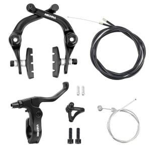 FOMAS 자전거 U-브레이크, BMX 자전거에 적합한 22.2mm 핸들바용 리어 케이블 브레이크 패드 림 브레이크가 있는 우측 레버 설정