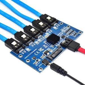 1~5포트 SATA 어댑터 카드 3.0 6Gbps PM 확장 멀티플라이어 포트 라이저 (HDD 컴퓨터용)