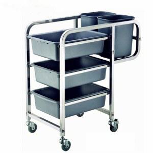 식당 수거 카트 퇴식카트 웨건 중형 호텔 회색