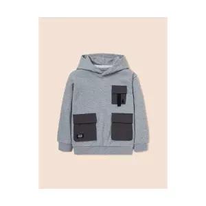 빈폴 키즈 멀티 포켓 후디 스웨트 셔츠 그레이 BI4941U113 400536