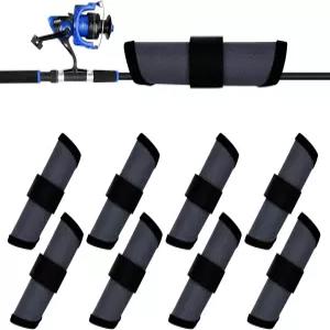 케사플랜 8팩 낚시 미끼 커버 낚싯대 갈고리용 6인치 랩 보관 보호대 어부의 안전을 위해 장갑을 쉽게 볼