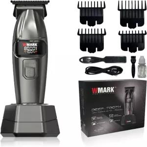 남성용 WMARK 수염 트리머 전문 무선 이 전기 고속 2개 DLC 세라믹 T 블드 제로 갭 LED USB-C 충전식