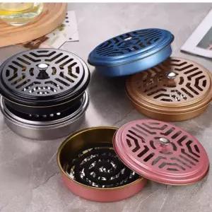 감성 캠핑 엔틱 모기향 거치대 받침 통 연소기 모기약