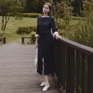 잇미샤 [25 F/W] 플리츠 포인트 롱원피스 ITP9ZOP790 401623