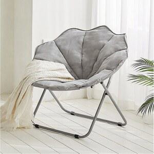 안락의자 문체어 접이식 1인쇼파 블루 이동식 낮은 로얄 데크 낮잠의자