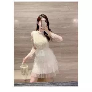 EAMT 여자 원피스 스커트 망사 레이스 펀칭 레깅스 EUNG1