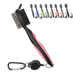 마일 하이 라이프 골프 클럽 브러시, 2피트 길이의 접이식 연장 코드와 알루미늄 카라비너가 있는 홈 클리너, 남녀 가방 액세서리