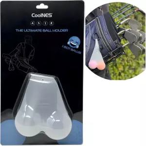 쿨네스 실리콘 퍼니볼 홀더 파우치 자루 - 골프 피클볼 테니스 야구 개그 선물 혁신 기념품 클럽 보관함