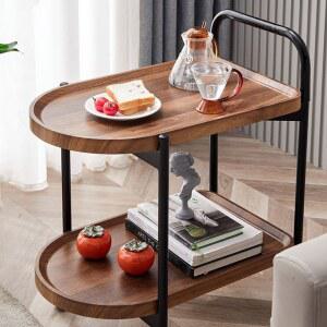 엔틱 원목 이동식 테이블 웨건 원목트롤리 카트 나무