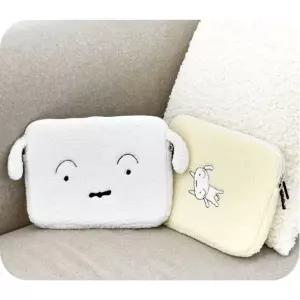 짱구 흰둥이 뽀글이 양털 아이패드 테블릿 파우치 노트북가방 (11인치 13인치)