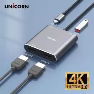 유니콘 C타알찬입 to HDMI 듀얼 컨버터 4IN1 CH-500KD