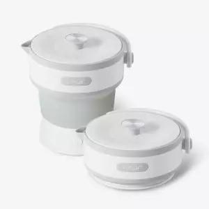 휴대용 전기베스트포트 실리콘 접이식 온수 여행 열탕