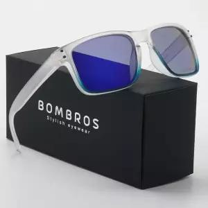 편광 남자 알찬미러 스포츠 선글라스 낚시 화이트블루