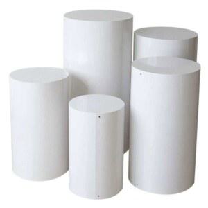 원형 전시 다이 촬영 받침대 스탠드 화이트 진열 석고상