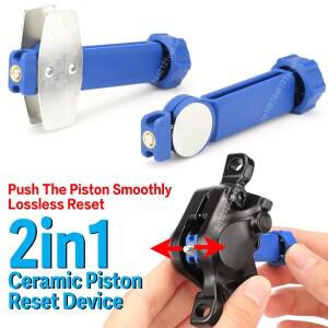 2in1 자전거 브레이크 패드 스프레더 도구 내구성 강스틸 회전식 오일  피스톤 리셋 유압 캘리퍼 익스텐션