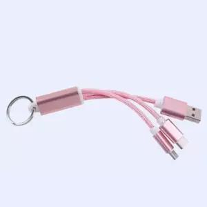 A 핑크 U베이직SB Y형 C타입 M 충전 케이블 핸드폰 멀티